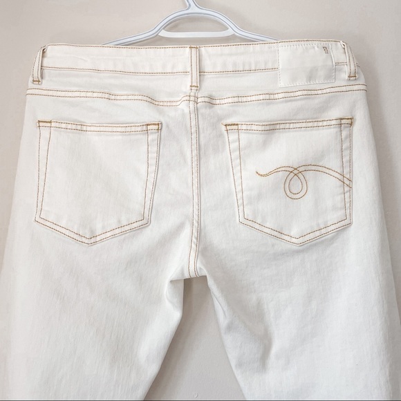 R13 women’s boy skinny ivory white distressed jeans pants size 31 - Picture 8 of 16